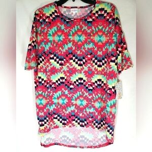 NWT Lularoe Multicolored Hi-Low Shirt Dress Sz XS